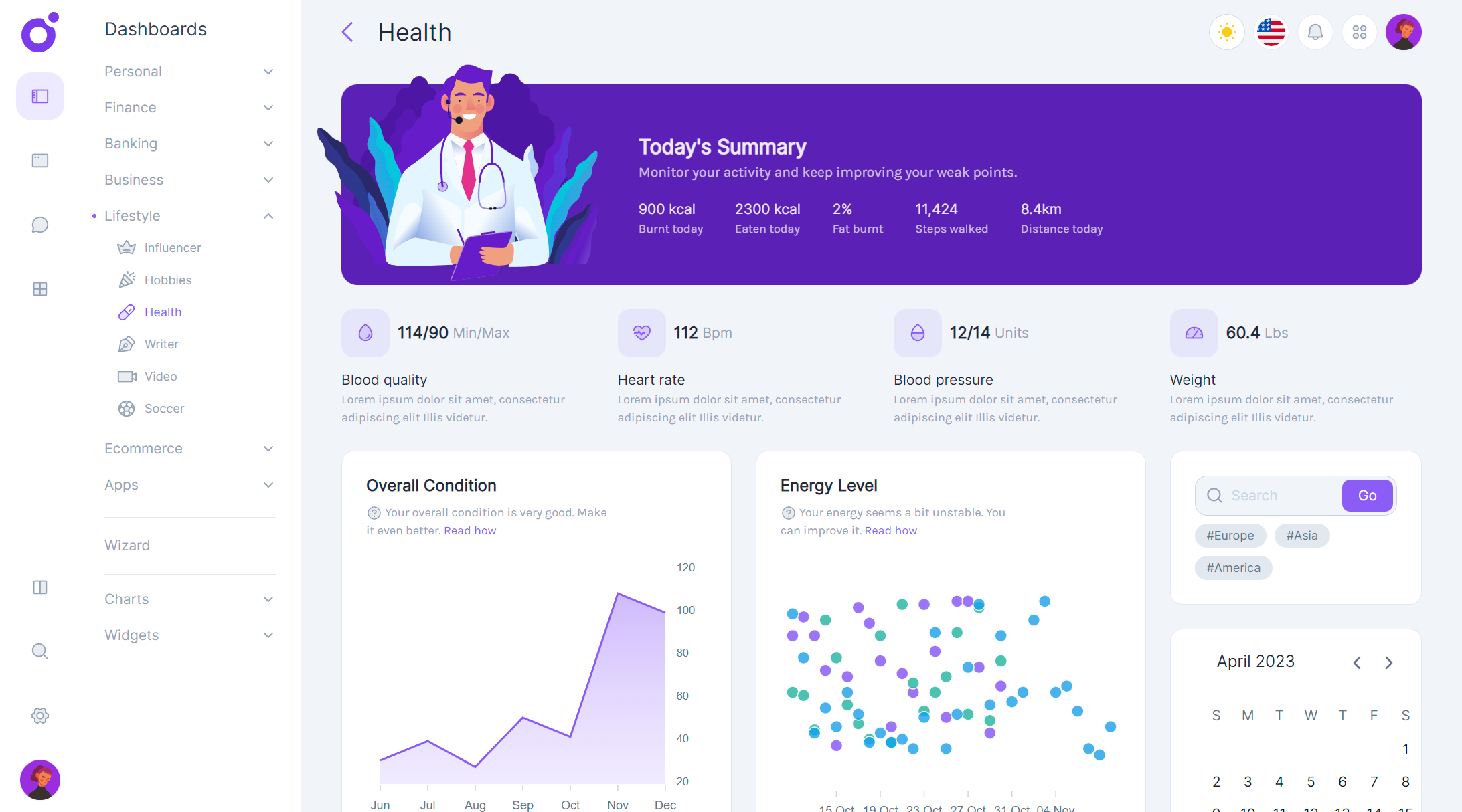 Tairo - Health dashboard