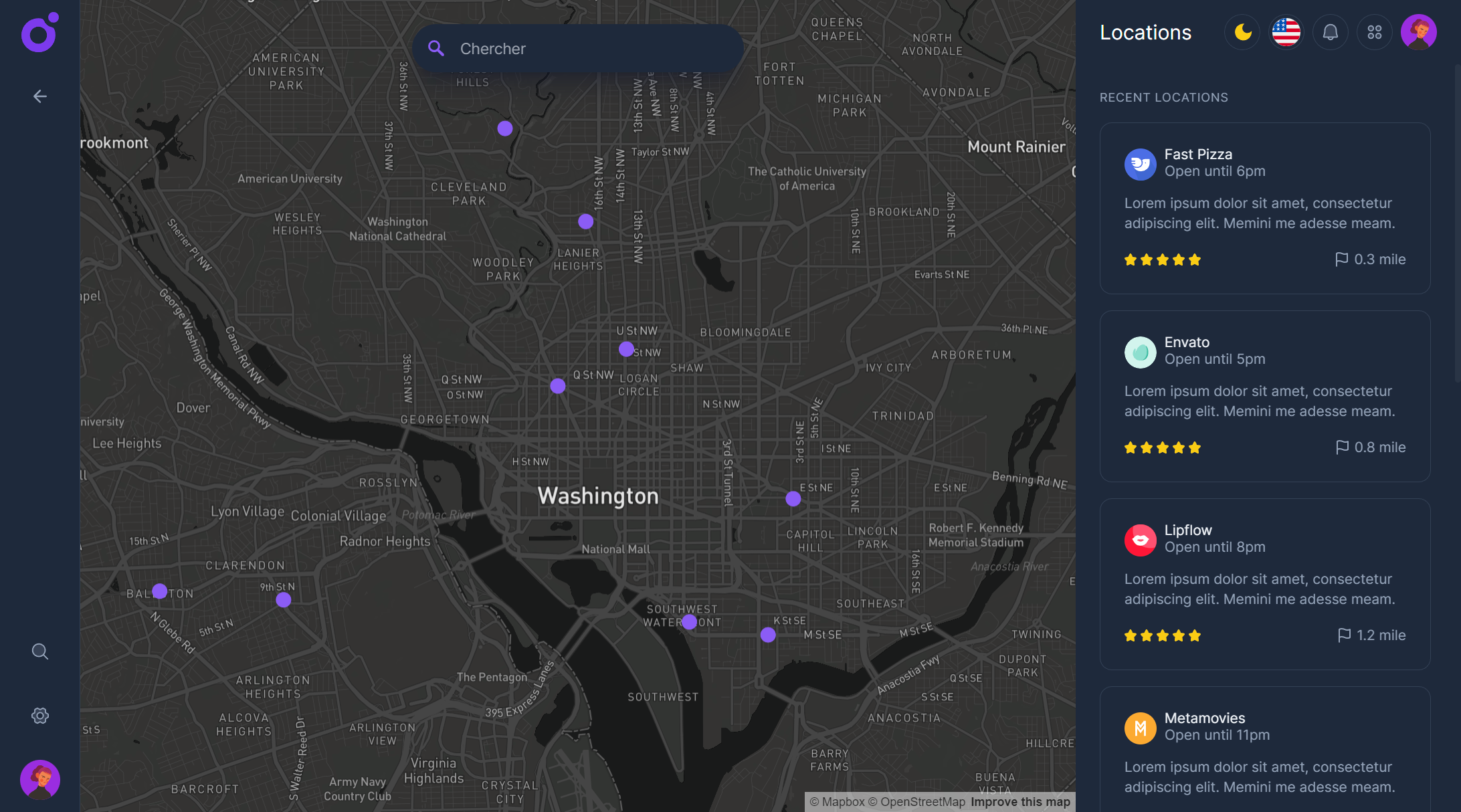 Tairo - Left map panel