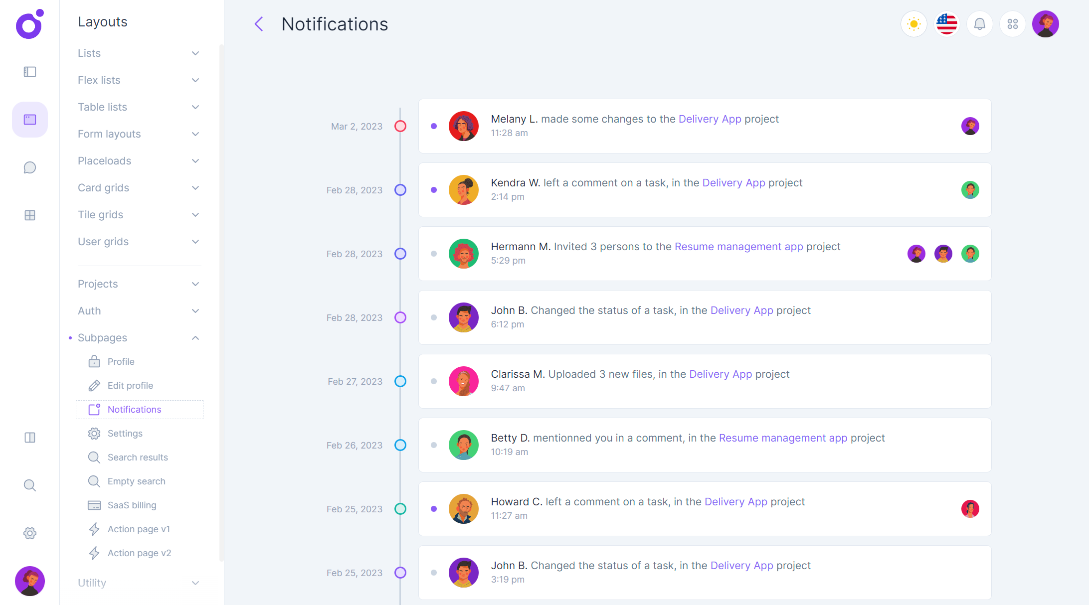 Tairo - Notifications