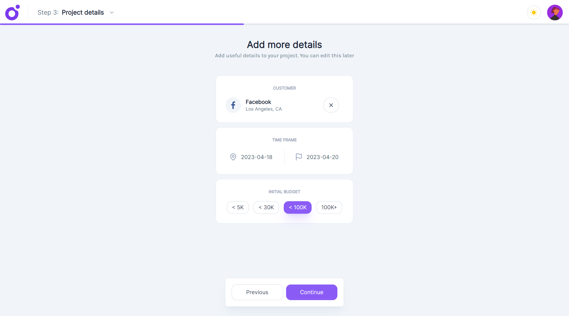 Tairo - Wizard — Step 3